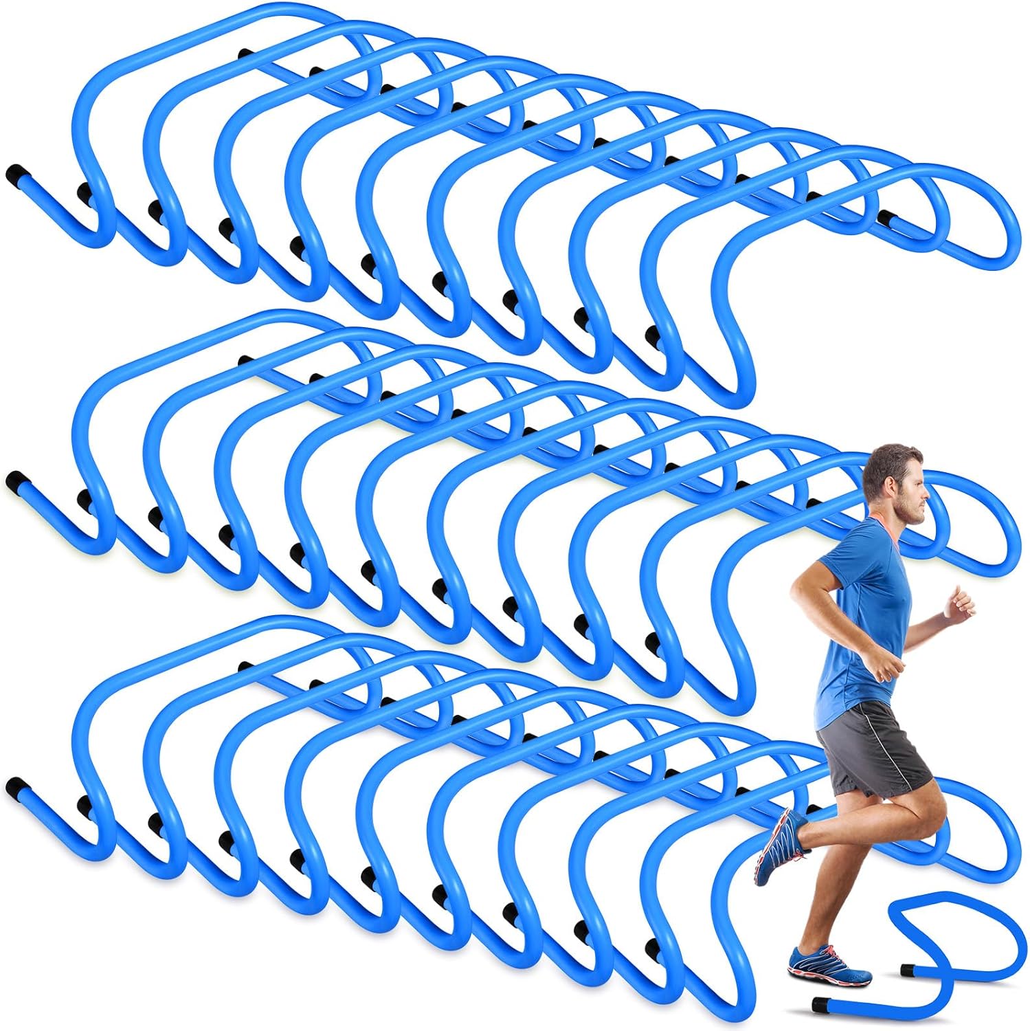 30 Pcs 6 Speed Agility Training Hurdles for Athletes and Kids