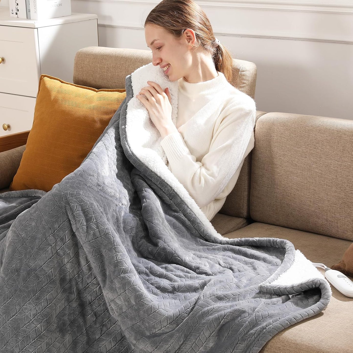 Twin Electric Blanket with 5 Heat Settings for Cozy Comfort