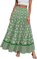 Stylish Summer Maxi Skirts for Women with Floral A Line Cut