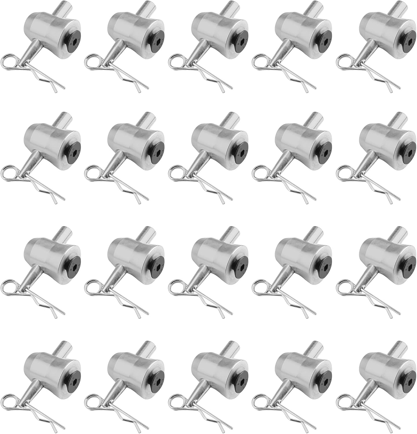 20 Pack Aluminum Half Conical Coupler for Stage Truss Systems