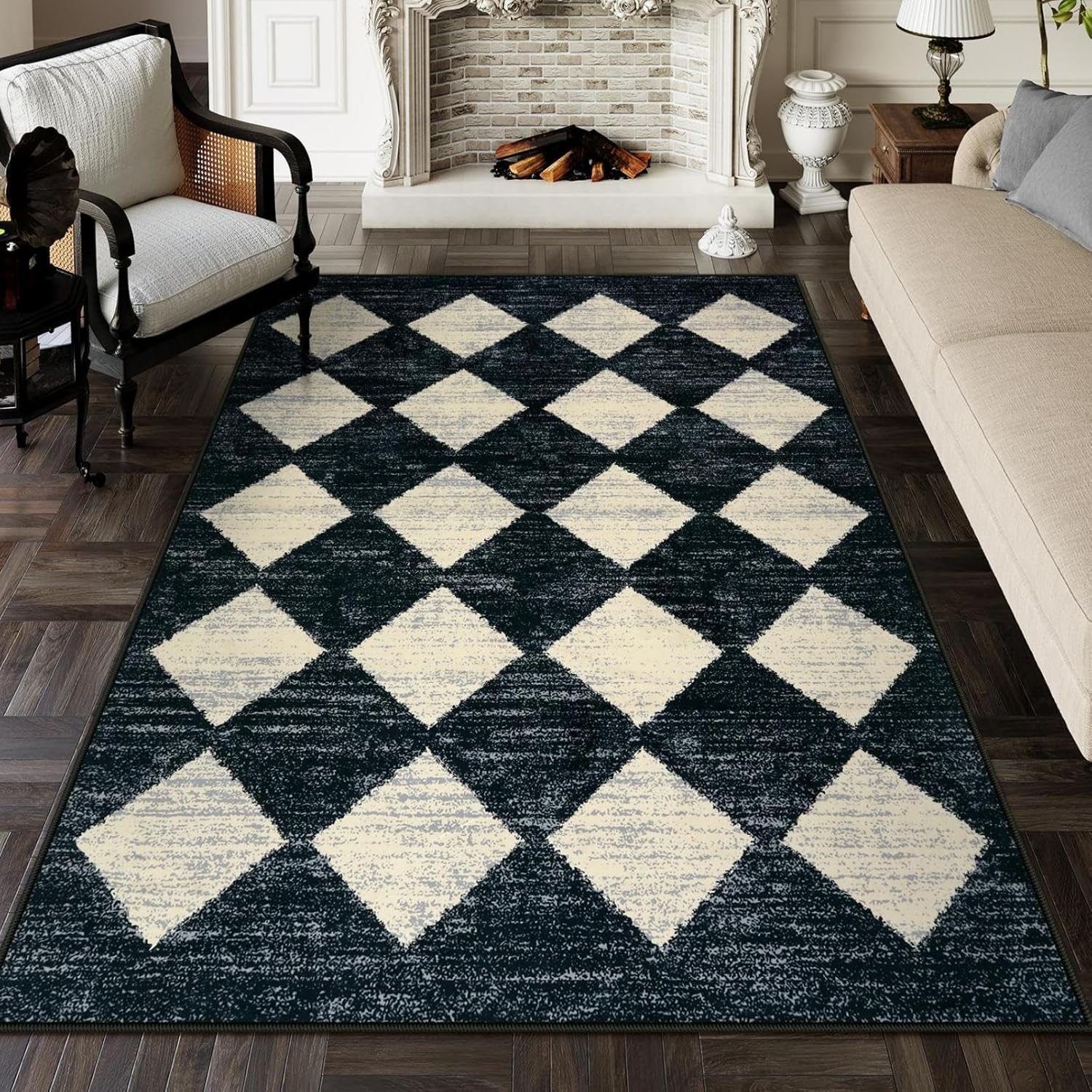 Lahome Machine Washable Area Rug 6x9 for Cozy Living Spaces
