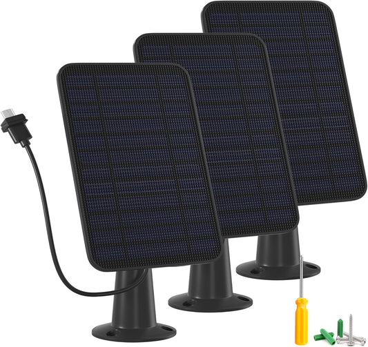 5W Solar Panel Charger for Blink Outdoor Cameras - 3 Pack