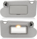 Gray Left & Right Sun Visors with Vanity Light for 2013-2018 Nissan