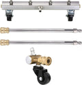 Pressure Washer Undercarriage Cleaner with Swivel Wheel and 2 Wands