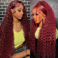 ULRICA Burgundy Wig 13x4 HD Lace Front 32in - Water Wave Wine Red