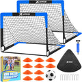 Kids Soccer Goals for Backyard Set of 2 - Perfect for Training