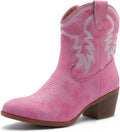 Women's Mid Calf Western Cowboy Boots - Low 2in Heel Comfort