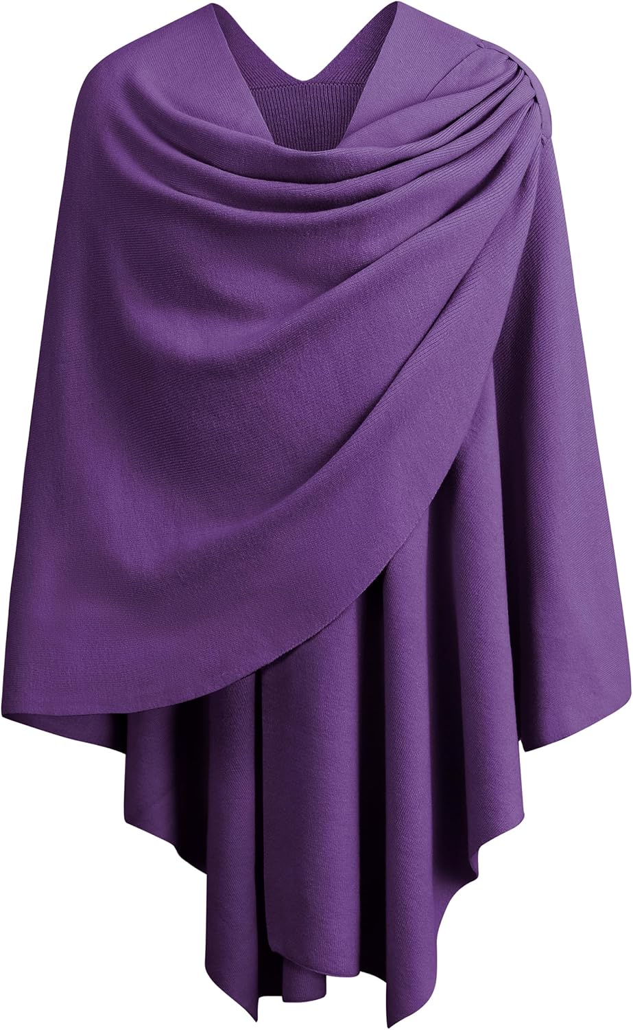 PULI Womens Large Cross Front Poncho Sweater Wrap for Fall