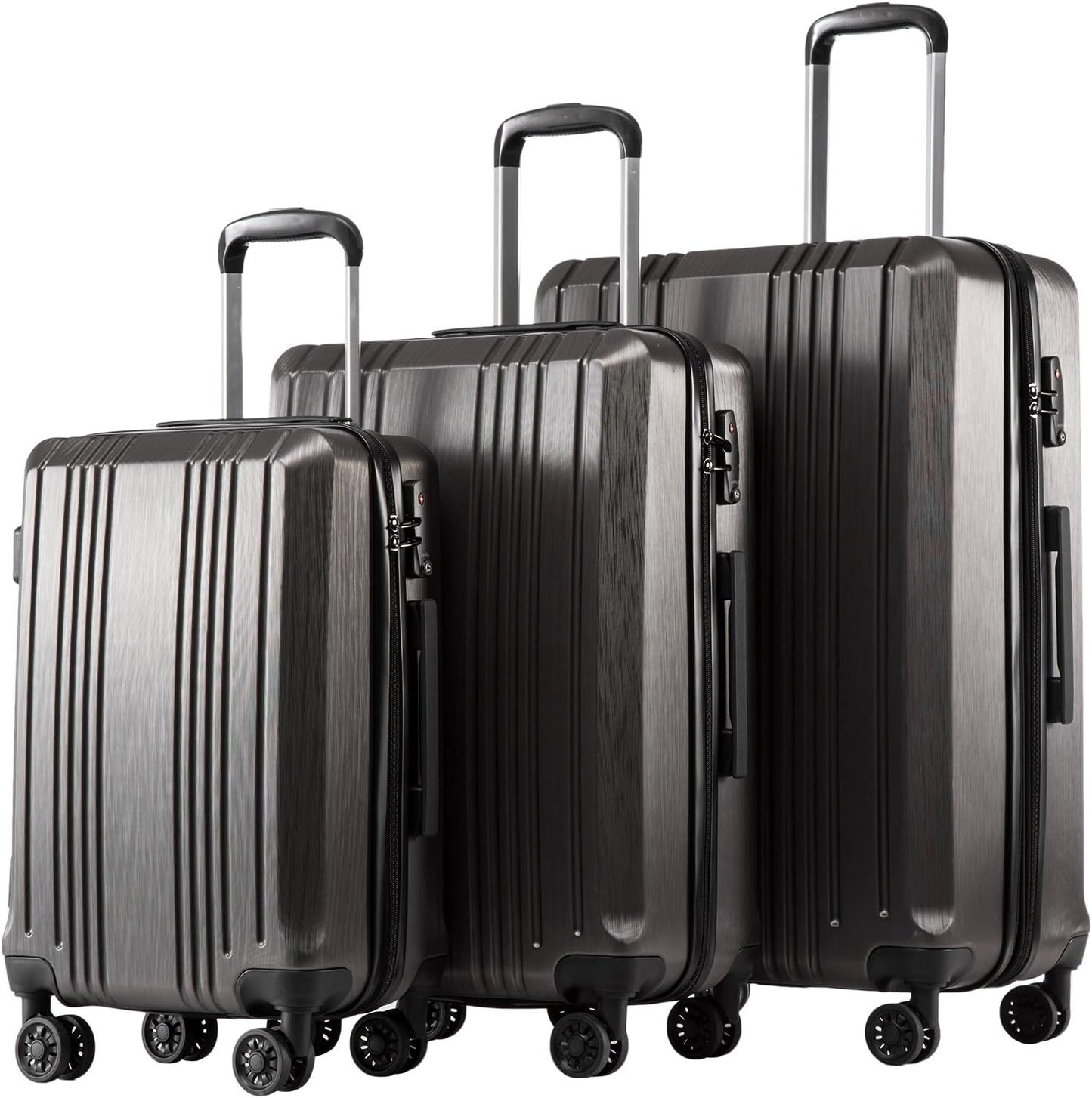 Coolife Expandable Luggage Set with TSA Lock for Travel