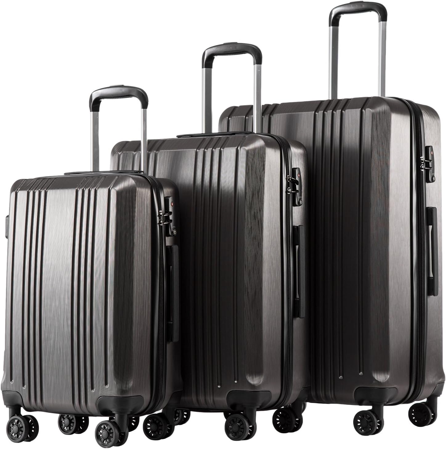 Coolife Expandable Luggage Set with TSA Lock for Travel