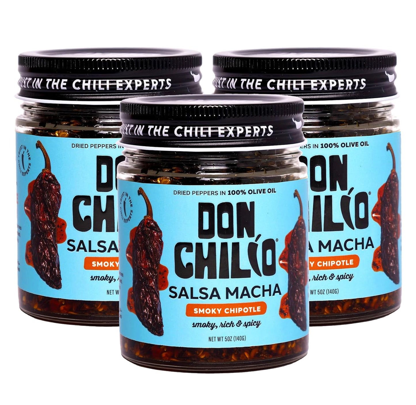 Don Chilio Smoky Salsa Macha Chili Oil 3 Pack for Flavor Lovers