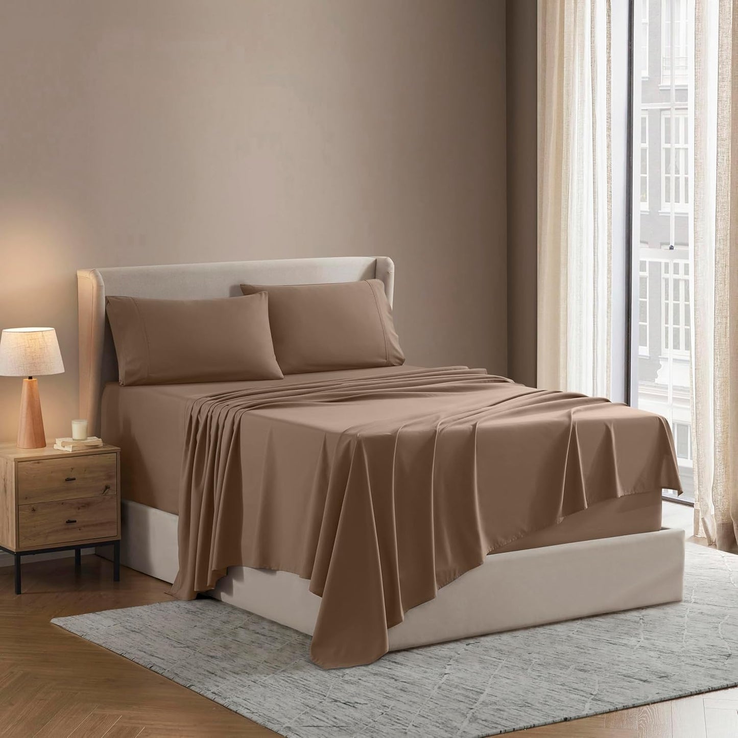 Nestl Microfiber Sheet Set for Full XL Size Beds - Soft & Durable