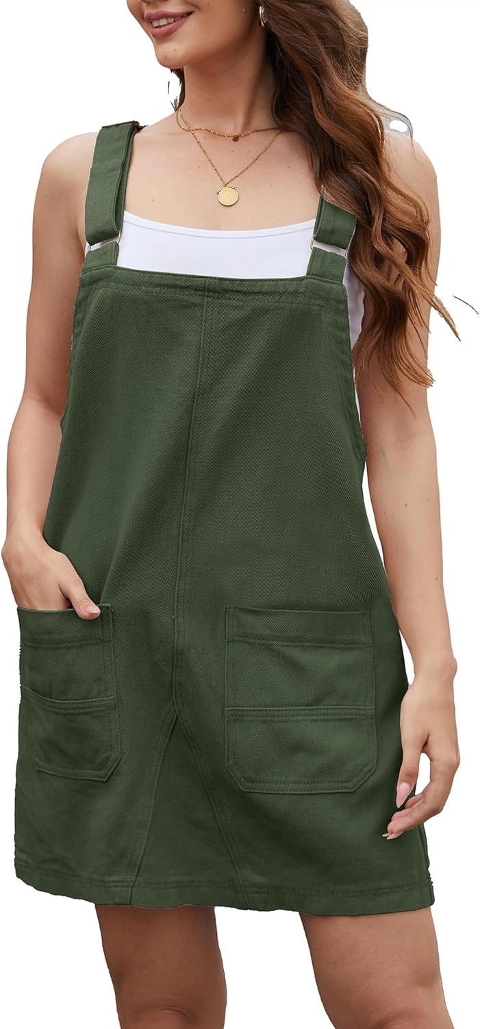Womens Denim Overalls Dress by Jumppmile for Summer Style