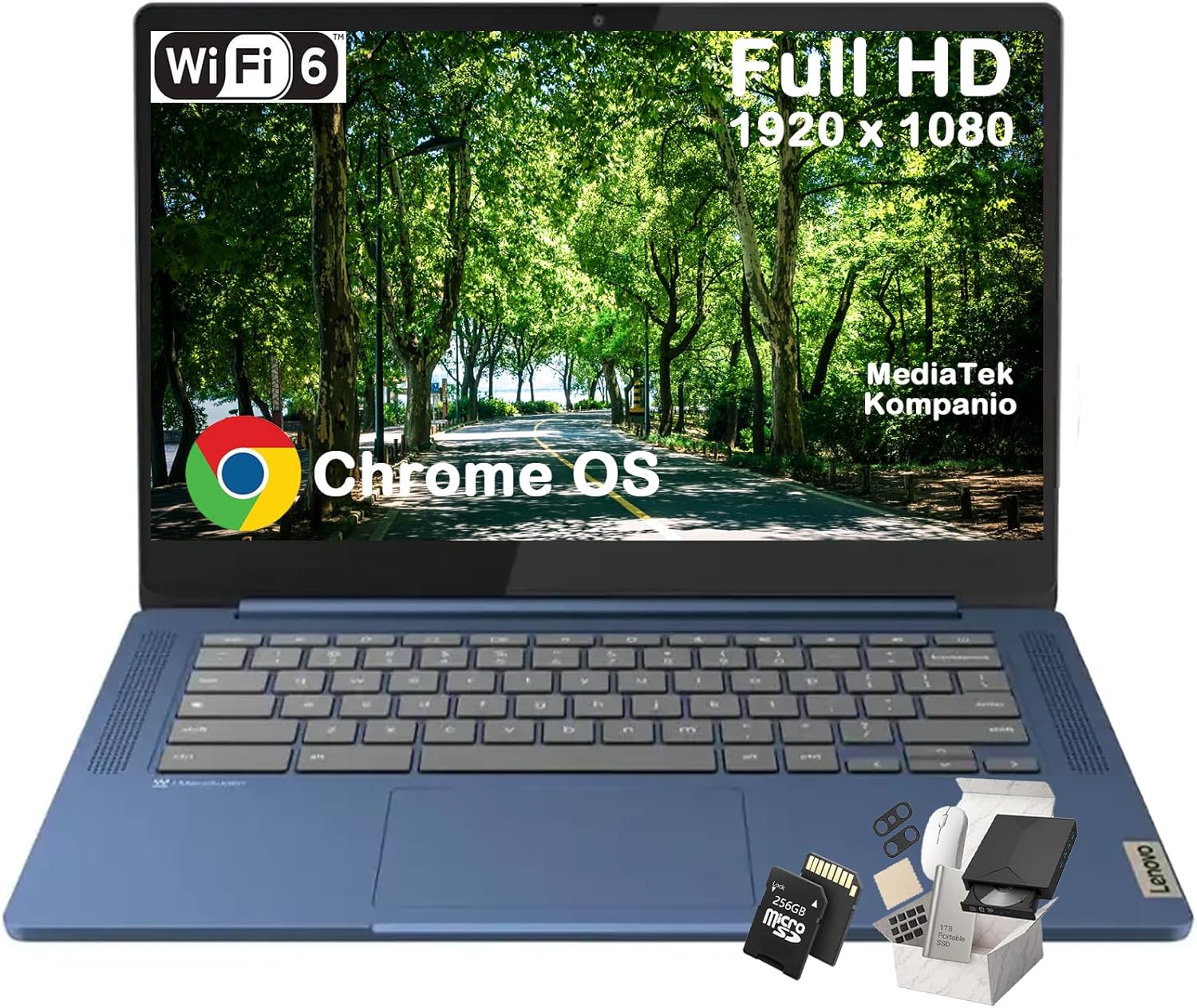 Lenovo IdeaPad Slim 3 Chromebook: 14in Full HD Display & Power