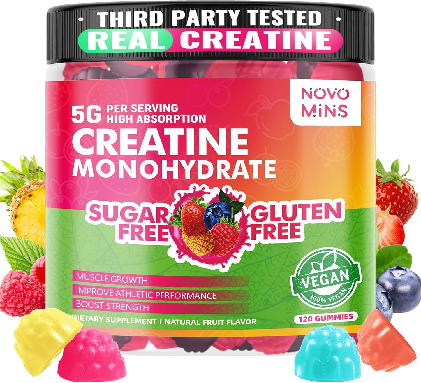 Creatine Monohydrate Gummies for Muscle Strength and Energy