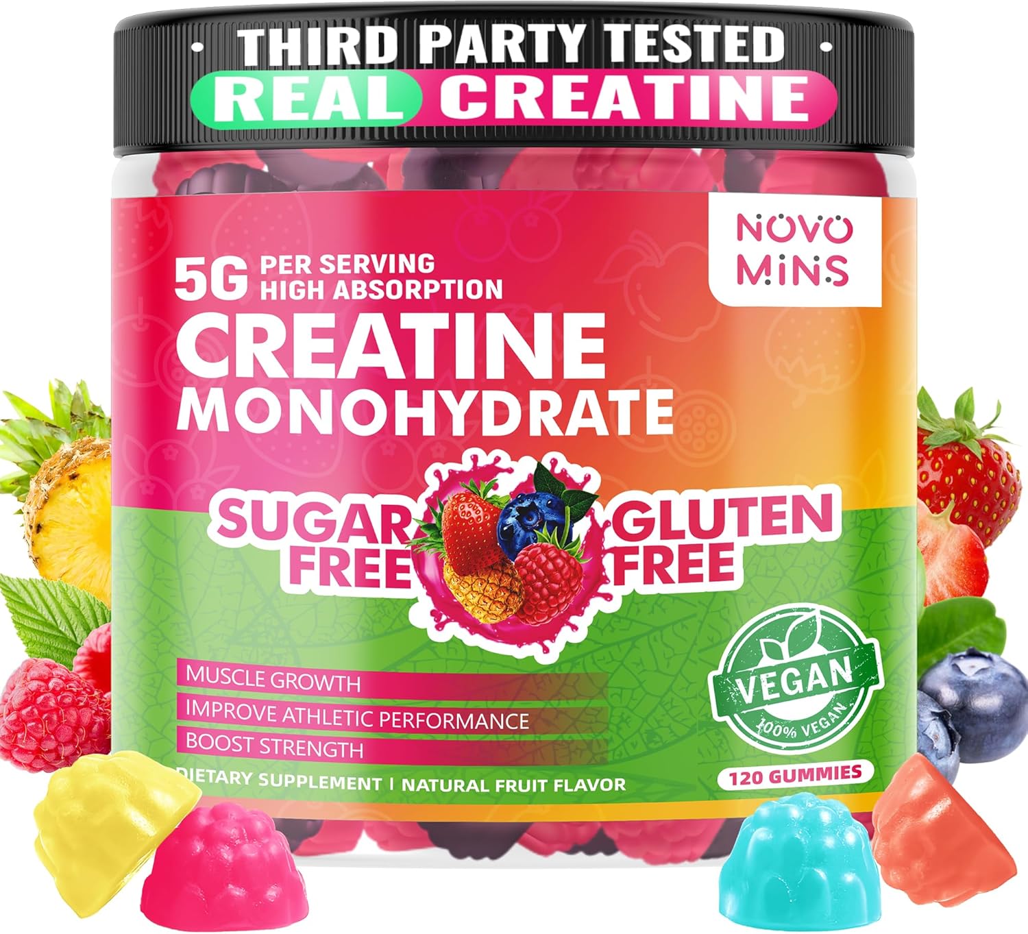 Creatine Monohydrate Gummies for Muscle Strength and Energy