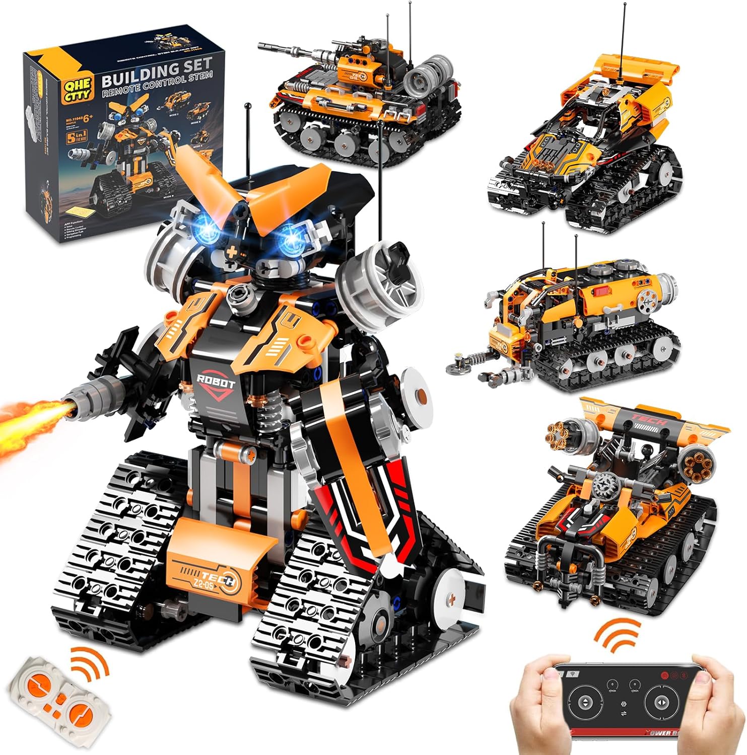 5in1 STEM Robot Car Tank Building Kit - 600 Pcs