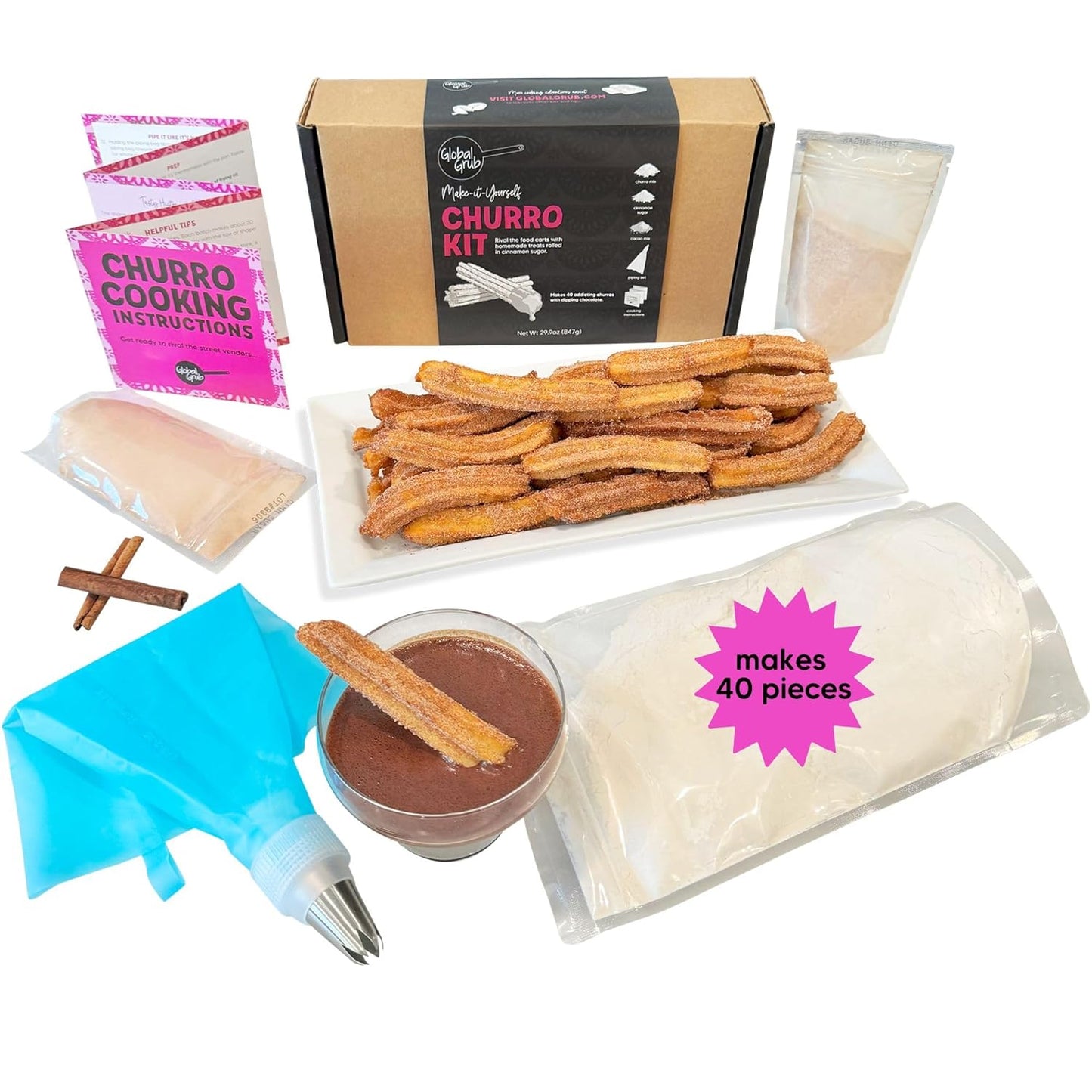 Global Grub DIY Churro Kit for Homemade Churros Delight