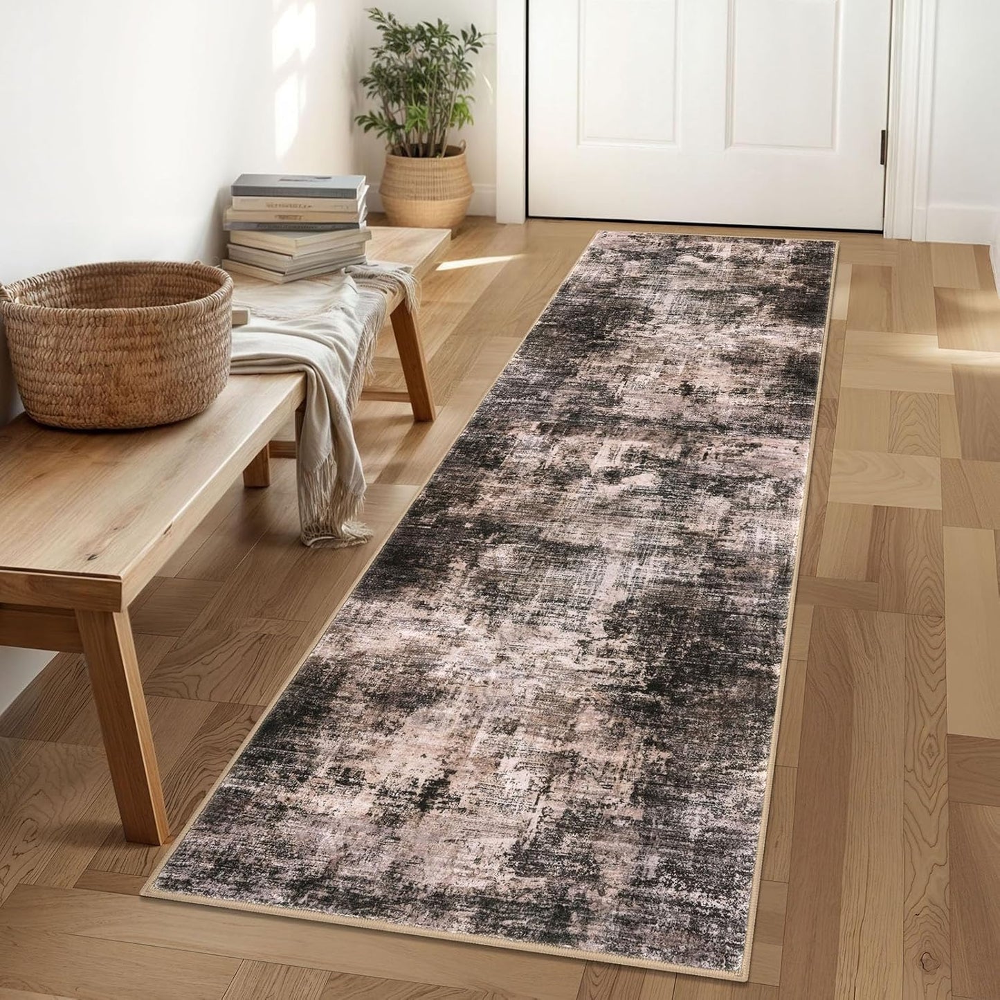 IOHOUZE Abstract Runner Rug 2x6 Ft for Hallways and Kitchens