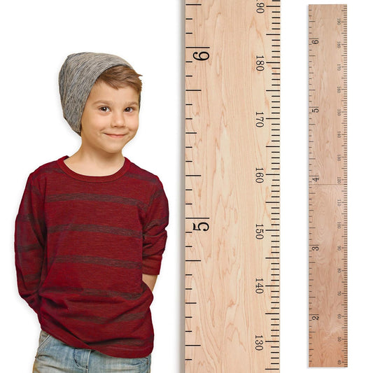 Wooden Growth Chart for Wall - Kids Height Measuring Board