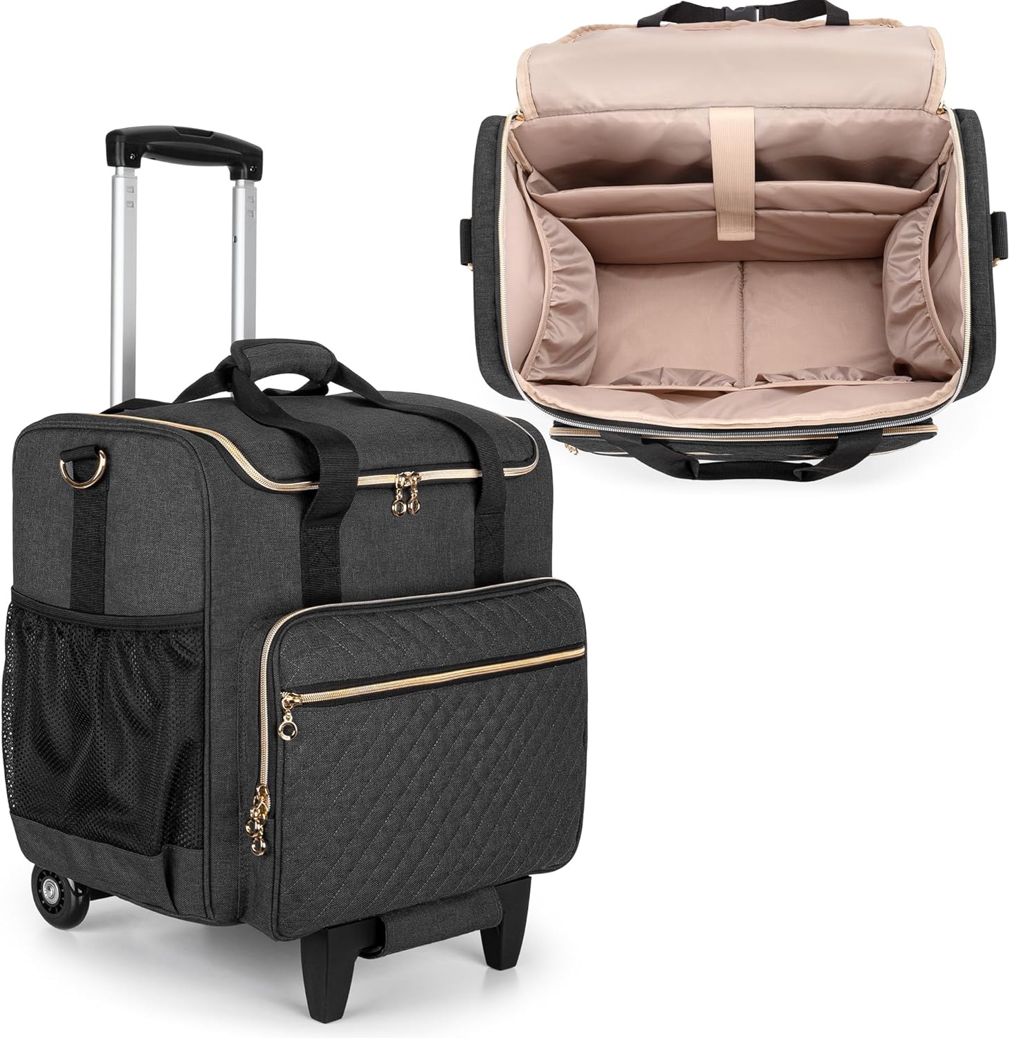 LUXJA Rolling Teacher Bag with Laptop Compartment for Educators
