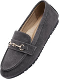 Women's Wide Loafers Casual Slip on Flat Shoes - Comfortable Penny off