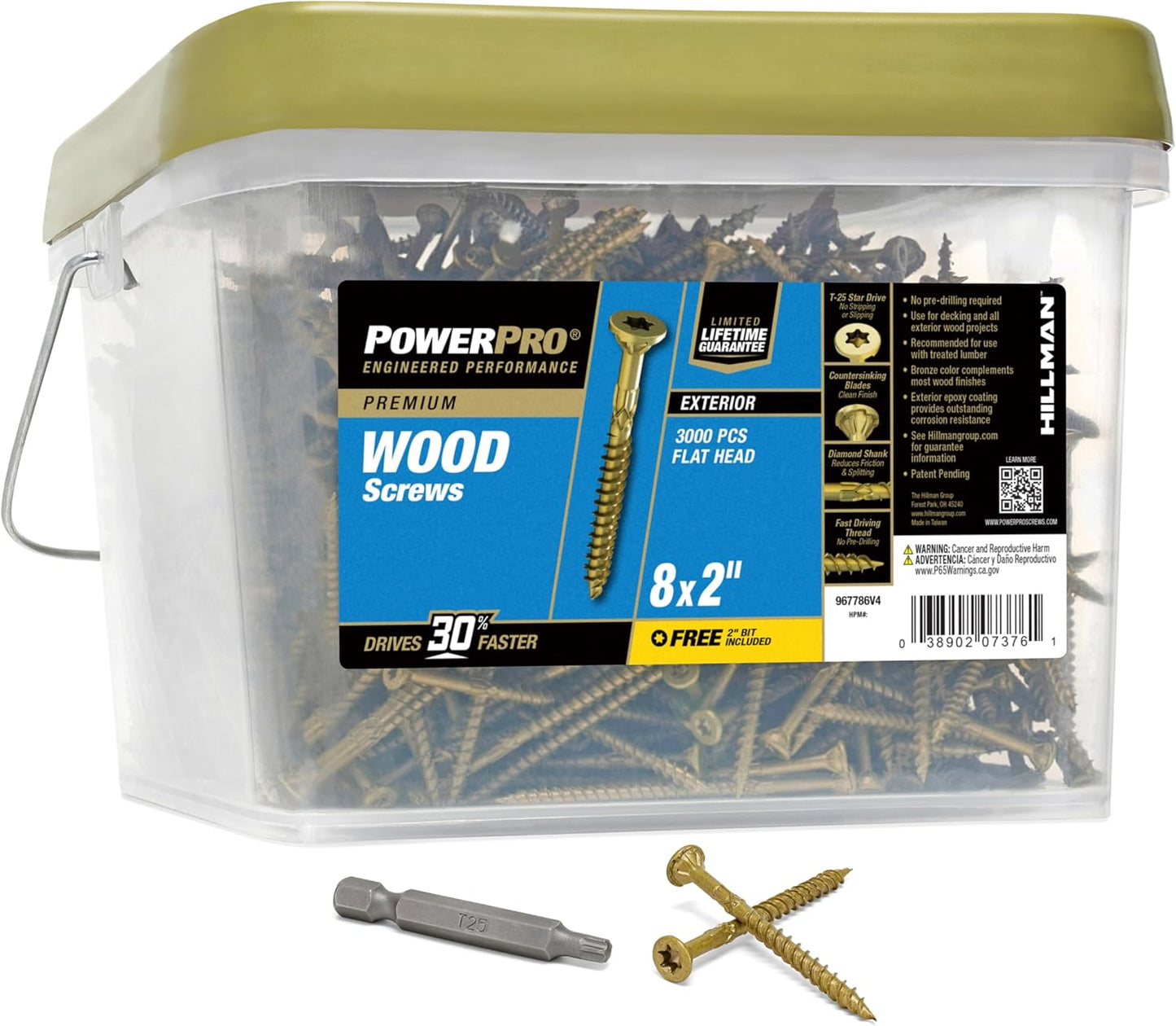 Power Pro Premium Exterior Wood Screws for All Outdoor Projects