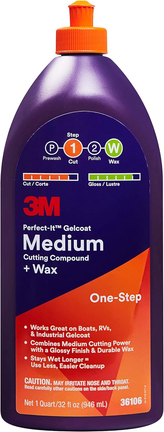 3M Perfect-It Gelcoat Medium Cutting Compound for Boats and RVs