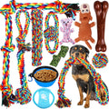 Dog Toys for Aggressive Chewers 13 Pack - Durable Rope & Plush Set