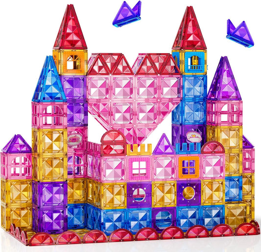 LilyBuds Educational Magnetic Tiles - Fun Learning Blocks!
