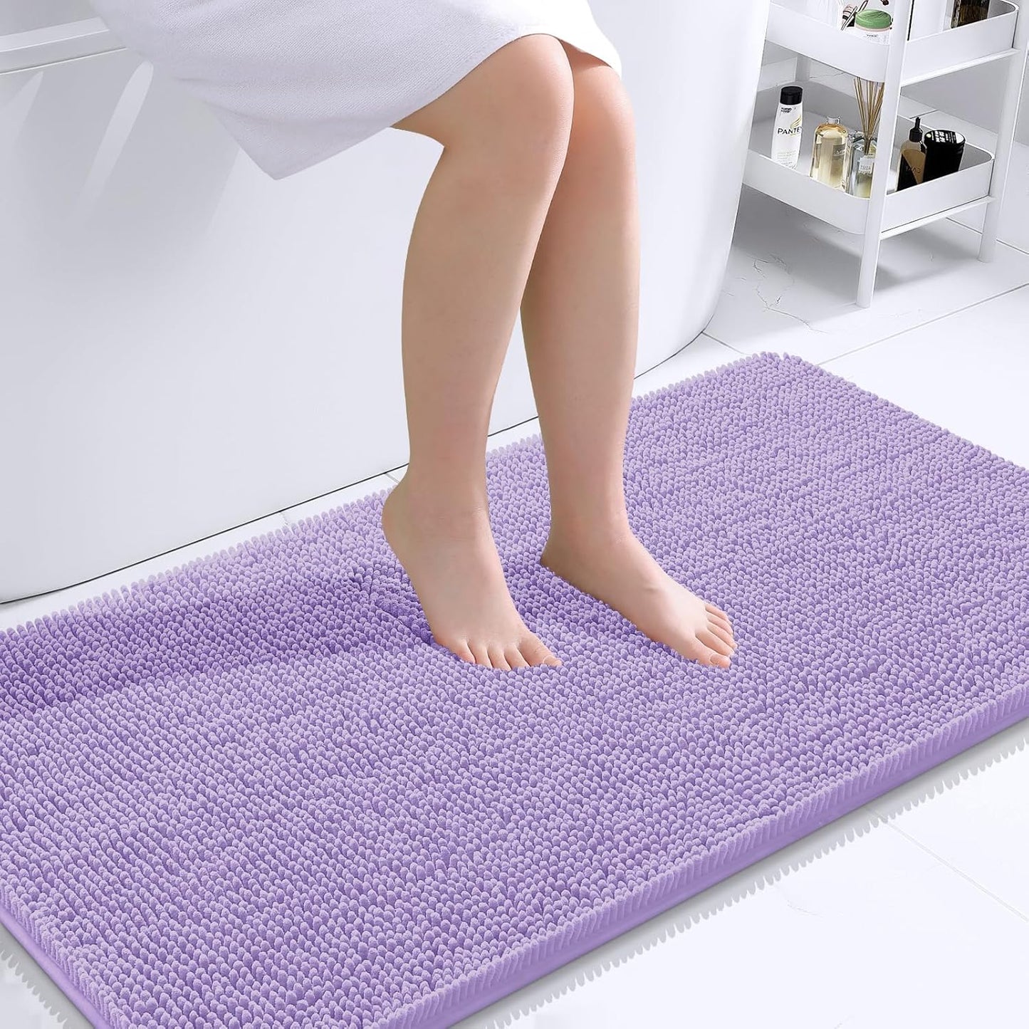 OLANLY Extra Soft Chenille Bath Rugs for Cozy Bathroom Floors