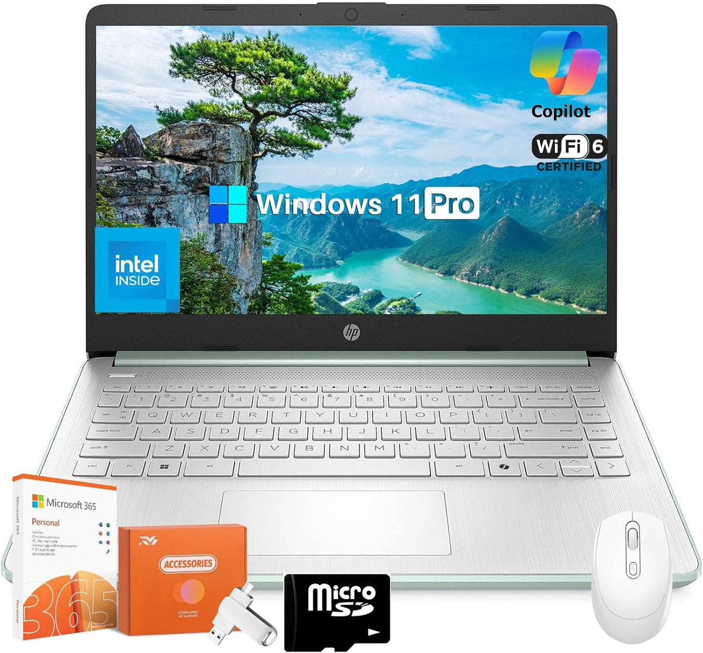 HP 2025 New Laptop for Students with Intel N150 CPU and 16GB RAM