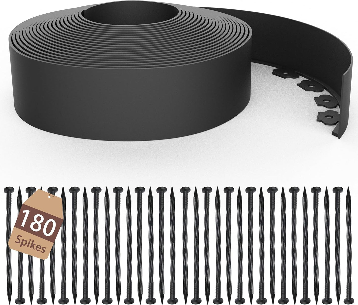 4 Inch Tall Landscape Edging Kit for Lawn and Flower Beds