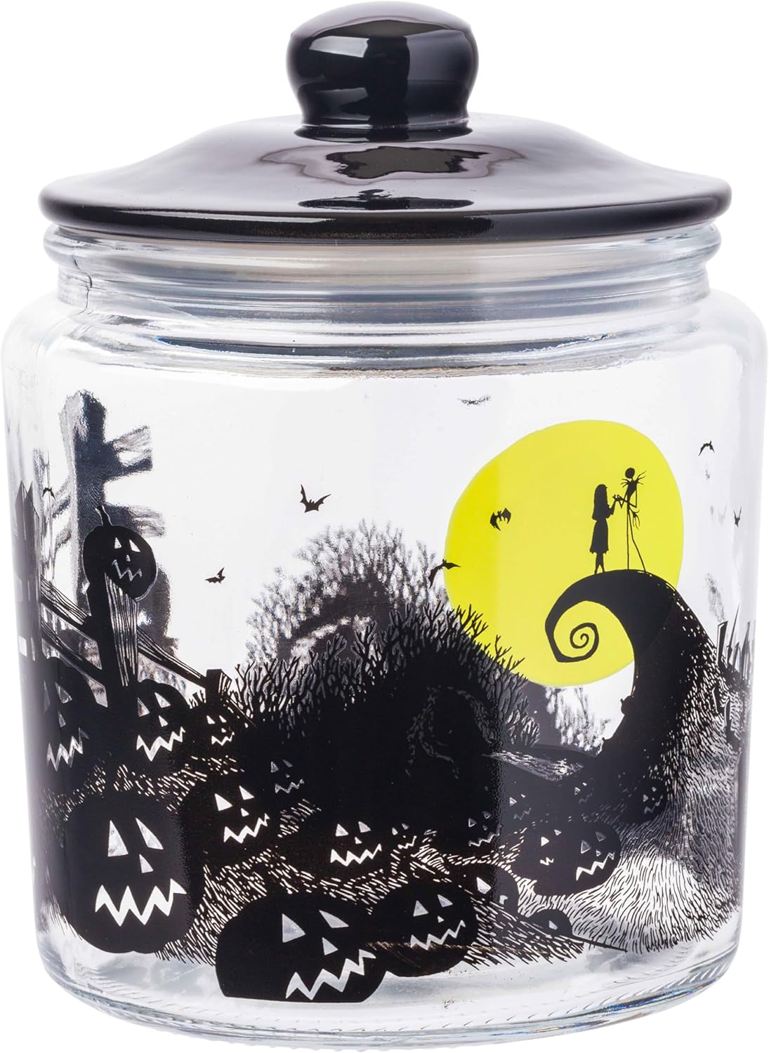 Jack Skellington Glass Cookie Jar for Nightmare Before Christmas Fans