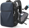 Vacuum Backpack Travel Navy Blue - Expandable 35L to 50L Carry-On