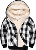 Gihuo Unisex Kids Sherpa Lined Zip Up Hoodie - Warm Winter Layer