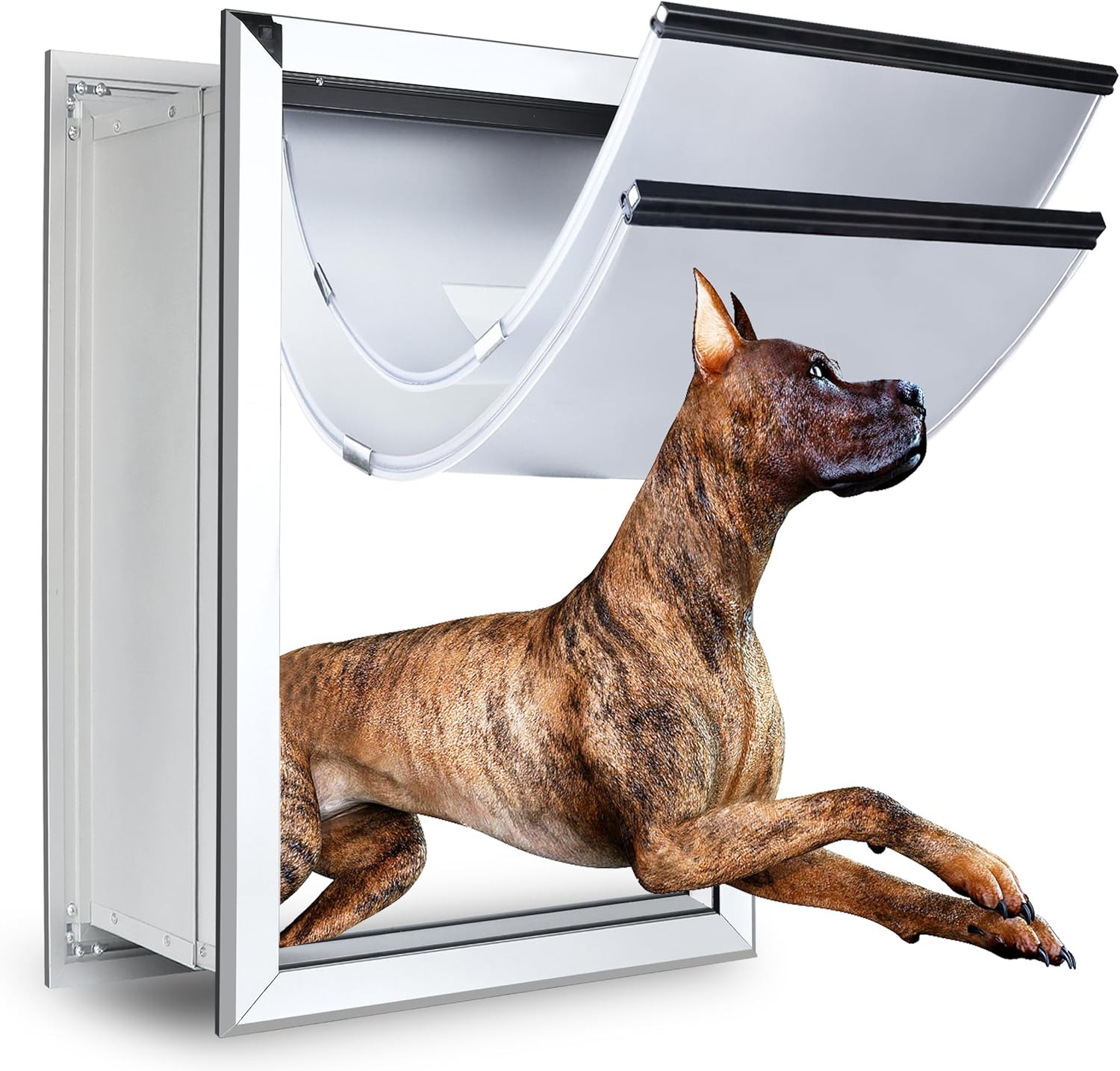 Aluminum Extra Large Dog Door for Wall - Heavy Duty Design
