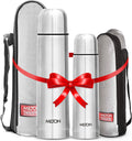 Thermosteel Flip Lid Vacuum Flask Combo - 34 oz & 16 oz - Portable