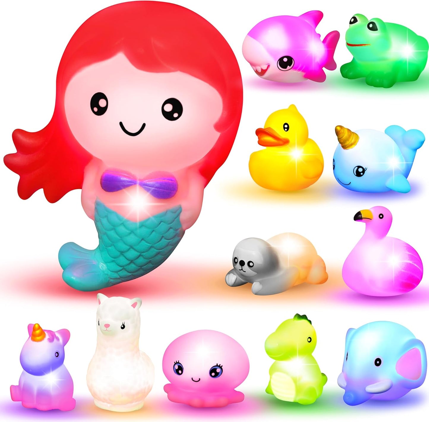 Light Up Mermaid Bath Toys - Fun Bathtime