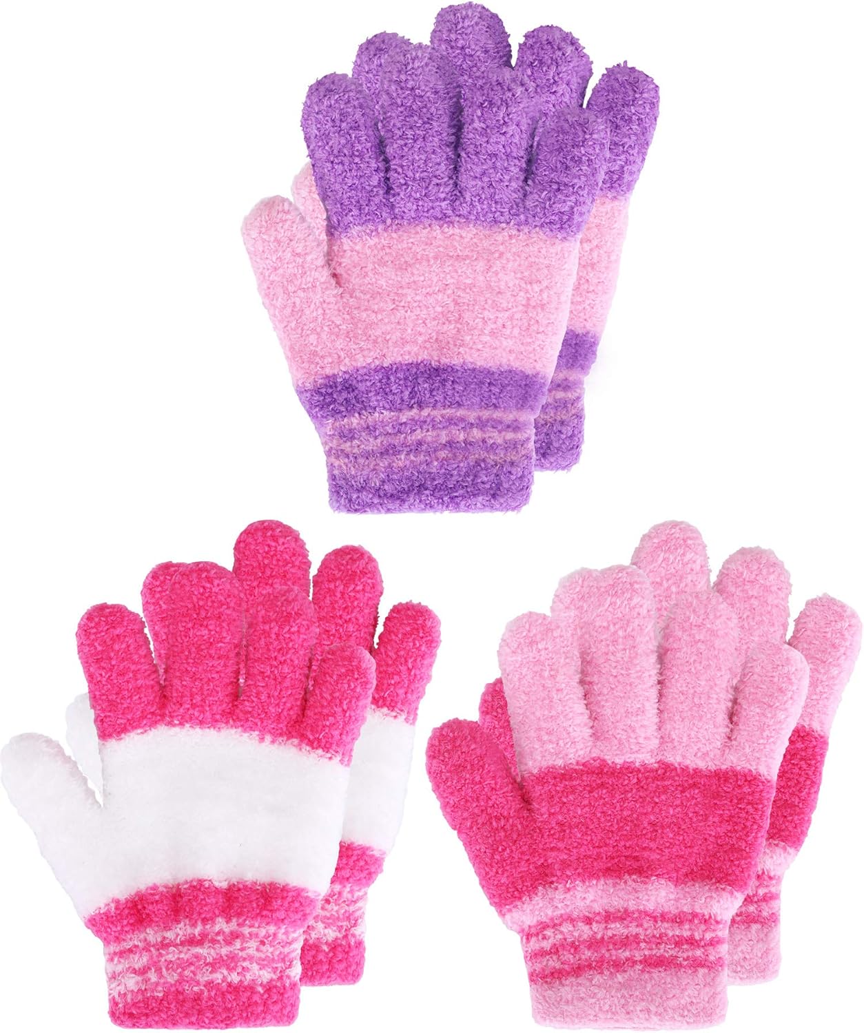 Warm Knitted Full Finger Kids Gloves by EBOOT | Cozy Winter Essential
