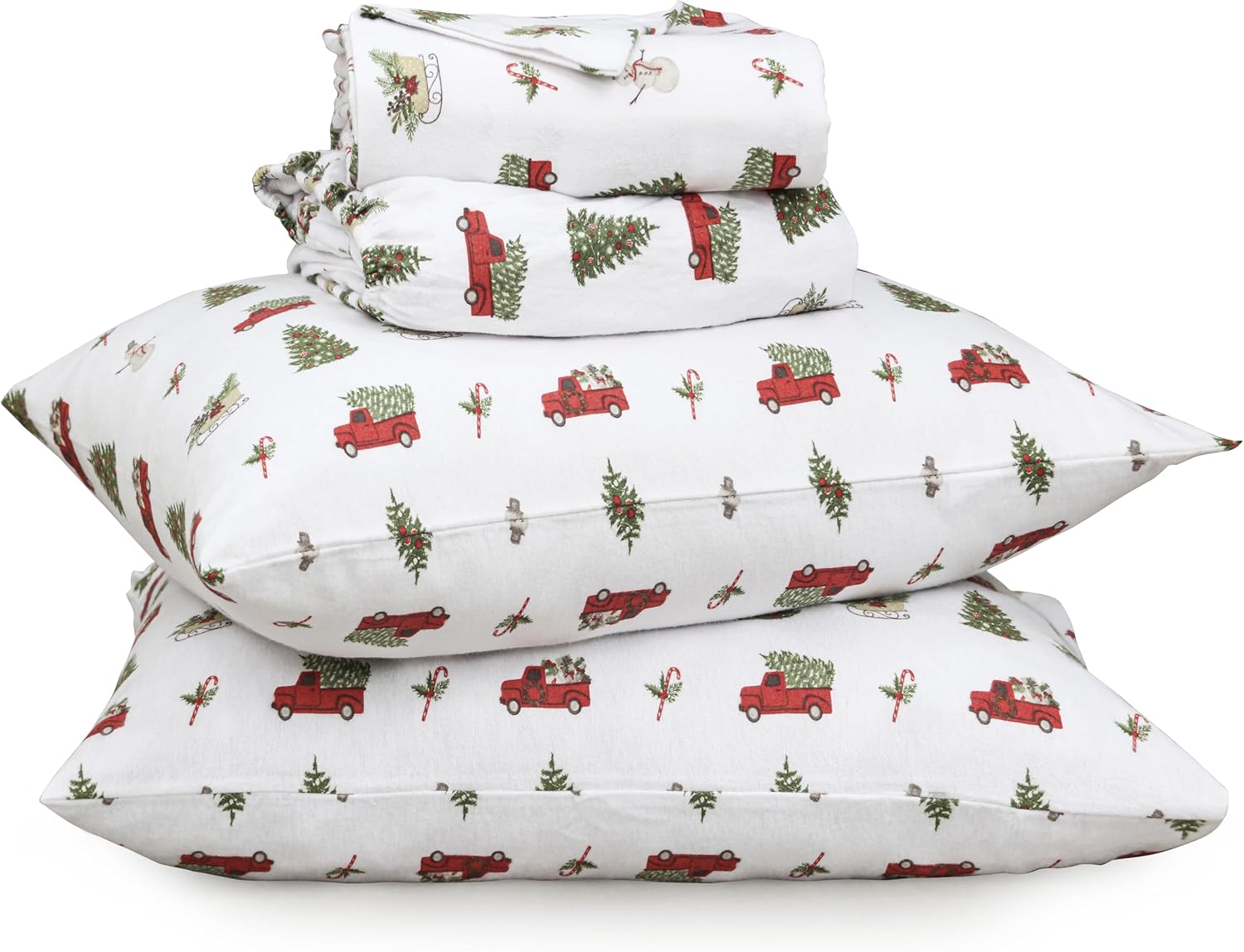 RUVANTI Flannel Sheets Queen Size - Cozy 100% Cotton Set