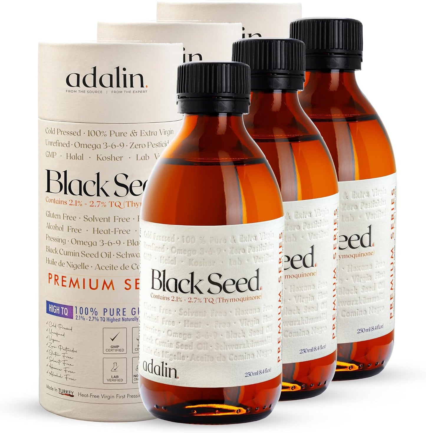 Adalin Black Seed Oil Liquid 25.2 fl oz - High Thymoquinone Quality