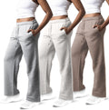 Common Stitch 3 Pack Sweatpants for Women - Wide Leg Cozy Fleece