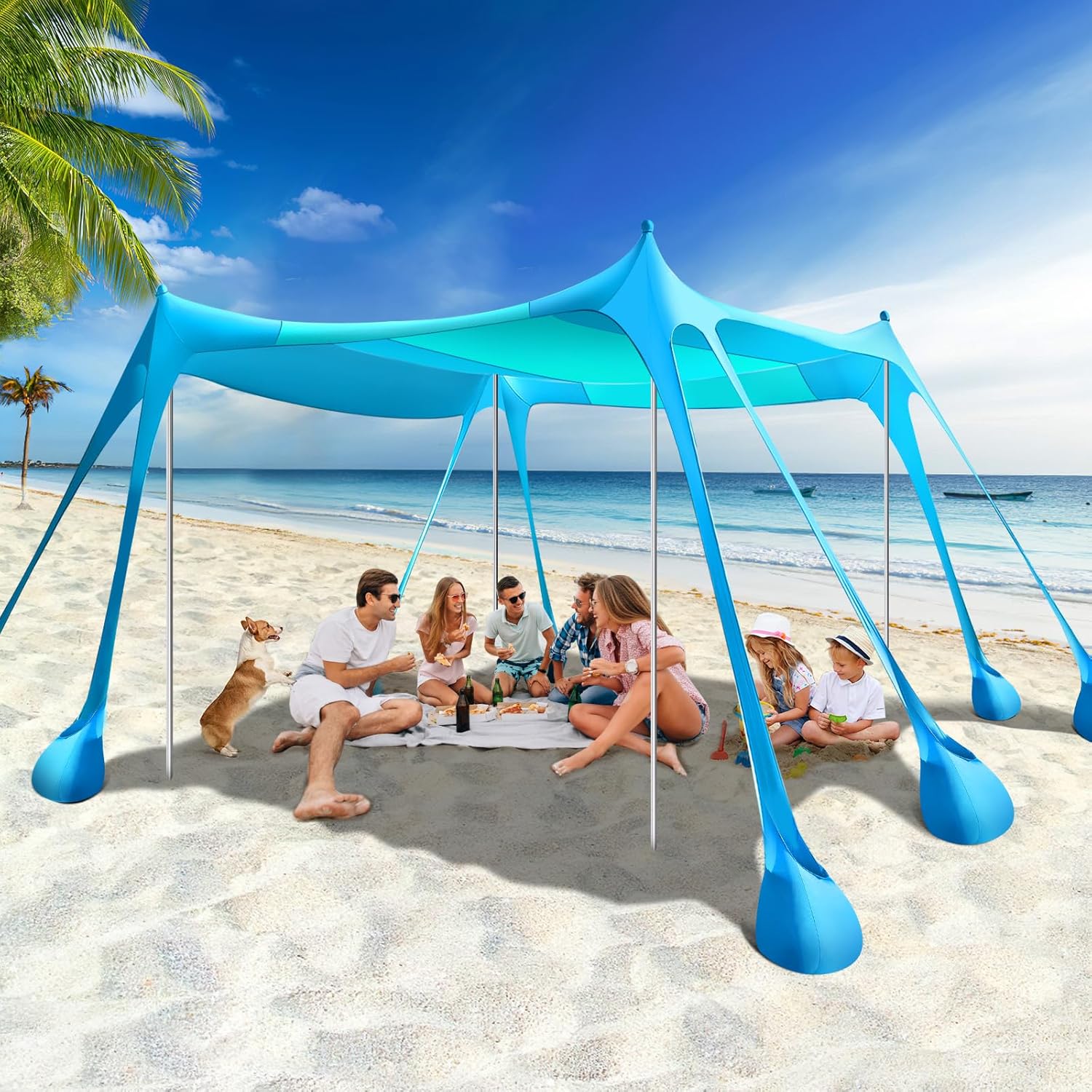 Rhino Valley Beach Tent Shade Canopy with UPF50+ Protection