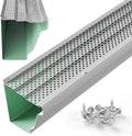 5 in Gutter Guards Leaf Protection - High-Gloss White 76 ft