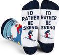I'd Rather Be - Funny Ski Socks for Men & Women - Comfortable Gift