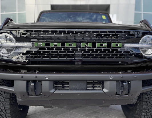 Grille Letter Overlays for 2021-2026 Bronco by TufSkinz