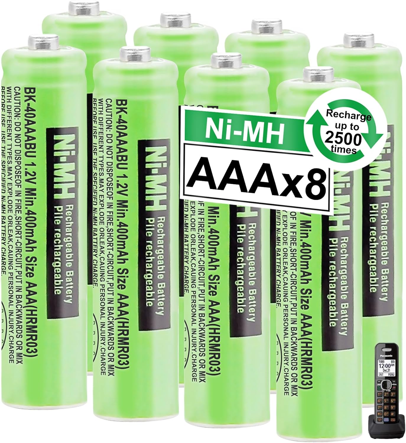 OSIM 8Pack BK-40AAABU Rechargeable Batteries for Electronics