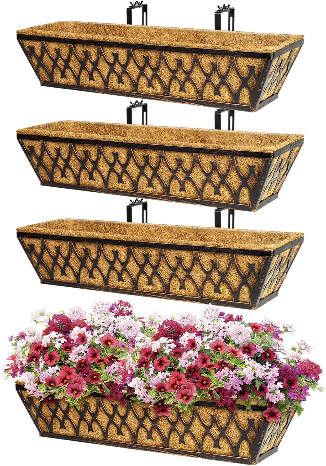 24 Inch Window Boxes Planters for Outdoor Garden Decor