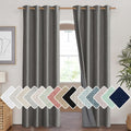 NICETOWN Grizzle Gray Vintage Linen 100% Blackout Curtains - Thermal